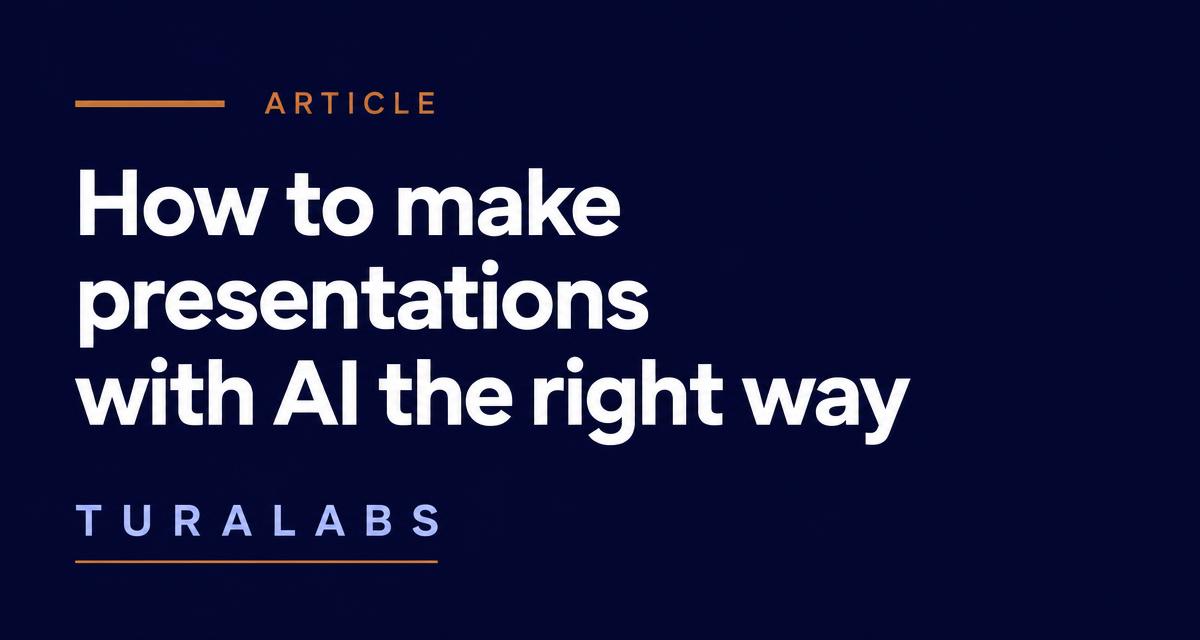 How to make presentations with AI the right way